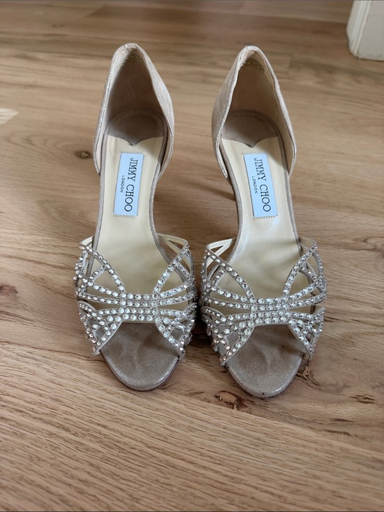 Jimmy Choo Shoes - Jimmy Choo - Suede Patterned D'Orsay Pumps